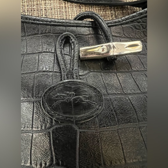 Longchamp Croc Roseau Leather Crossbody - Picture 10 of 14